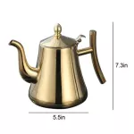 1000/1500ml Stainless Thick Teapot Golden Silver Tea Pot With Infser Coffee Pot Induction Cooker Tea Kettle Water Kettle