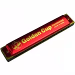 Golden Cup ฮาร์โมนิก้า 20 ช่อง คีย์ C รุ่น JH020-1RD - สีแดง Harmonica Key C