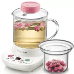 Glass boiled water, boiler, electricity, 0.4 liters, suitable for boiling tea, flowers or other tea for health. Able to set a cute, 1 year warranty. BEAR YSH-A03C5