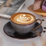 Fun Fervent European Glazed Starry Ceramic Coffee Cup Kabucino Latte Fancy Coffee Latte Art Cup And Saucer Set Coffee Cup Set