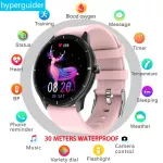 Hyperguider กีฬาสมาร์ทนาฬิกากันน้ำว่ายน้ำดำน้ำผู้ชายผู้หญิงสุภาพสตรี SPO2 อุณหภูมิร่างกายการจัดการสุขภาพสำหรับ Huawei Xiaomi MI Oneplus iPhone