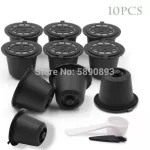 Dolce Gusto Coffee Filter Cup Reusable Coffee Capsule Filters For Nespresso With Spoon Brush Kitchen Coffeeware 6/10/20pcs
