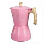 Latte Mocha Coffee Maker Italian Moka Espresso Cafeteira Percolator Pot Stove Coffee Maker 300ml Pink