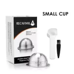 Set Stainless Steel Reusable Capsule Compatible With Nespresso Vertuo Vertuoline Coffee Filter