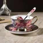 European Retro Bone China Coffee Set English After Set Ceramic Teapot / Sugar Bowl / Milk Pot / Coffee Cup Mug Dish Set