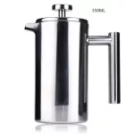 Stainless Steel 304 Double Wall Coffee Maker French Press Tea Pot with Filter 1000ml Large Capacity Manual French Coffee Pot