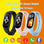 2022 ใหม่ M7 สมาร์ทนาฬิกาผู้หญิงผู้ชายเด็กแฟชั่นกีฬาสร้อยข้อมือสมาร์ท Update Live Wallpaper Heart Rate Pedometer ของขวัญ Smartwatch