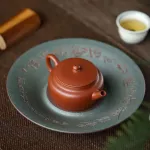 150cc Chinese Yixing Teapot Handmade Shengsha ZhuNi Clay Sangbian Small Teapot with ball filter