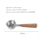 58mm 3 Ears Portafilter Bottomless Filter For Barsetto Coffee Machine Stainless Steel Holder Wooden Handle