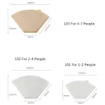 40pcs Coffee Filter Paper 101 102 103 For V60 Dripper Coffee Filters Cups Espresso Drip Coffee Tools Paper Filter