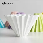 Wave Shape Coffee Filter Cup Ceramic Origami Hand Drip Pour Over Coffee Maker V60 Funnel Dripper Coffee Brewer 4cup