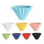 Ceramic Handmade Origami Filter Cup Hand Coffee Filter Cup V60 Funnel Cake Cup