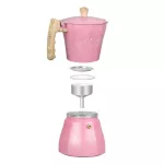 Latte Mocha Coffee Maker Italian Moka Espresso Cafeteira Percolator Pot Stove Coffee Maker Pink