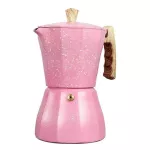 Latte Mocha Coffee Maker Italian Moka Espresso Cafeteira Percolator Pot Stove Coffee Maker Pink