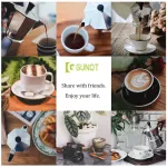Gunot Aluminum Stove- Moka Pot Coffee Maker Italian Espresso Maker With Filter Cafeteira Expresso Percolator 3cup/6cup