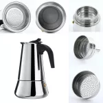 100/200/300/450ml Big Belly Stove Coffee Pot Stainless Steel Italian Espresso Coffee Maker Percolator Tool