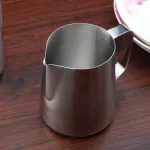 1pcs Frothing Pitcher Stainless Steel Milk Frothing Pitcher Portable Milk Frother Coffee Pull Flower Cup Milk Pitcher