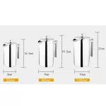 French Press Coffee Maker Coffee Flavor Double Wall Black Steel  Frech Press Metal Coffee Plunger