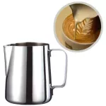 1pcs Frothing Pitcher Stainless Steel Milk Frothing Pitcher Portable Milk Frother Coffee Pull Flower Cup Milk Pitcher