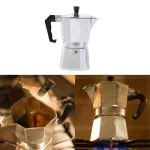 1/3/6 Cups Coffee Maker Pot Stainless Steel Mocha Espresso Latte Stove Filter Moka Coffee Pot