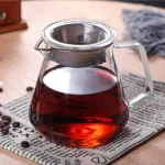 V60 Pour Over Glass Range Coffee Server 360/600/800ml Hand Drip Reusable Filter Coffee Pot Coffee Kettle Brewer Barista