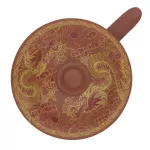 แก้วชงชาเซรามิค 2in1  แก้ว+ กาในตัว ลายมังกรผงาด