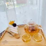 ชุดของขวัญ  ชุดกาแก้วชงชา 400ml พร้อม จอกแก้ว 4ใบ