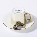 ลุยโช ชุดแก้วกาแฟเอสเปรสโซพร้อมจานรอง ลายม้าลาย