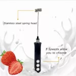 มือถือนมไฟฟ้า F Rother โฟมชงปัดผสมเครื่องกวนกาแฟไข่ชนะ