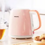 กาต้มน้ำไฟฟ้าอัตโนมััติ วัสดุผลิตมาจากสแตนเลสอย่างดีไม่เป็นสนิม ความจุ จำนวน 1 ลิตร สินค้ารับประกันนานสูงสุด 2 ปี Philips HD9348/58