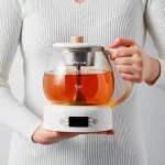 Electric kettle, electric kettle, 1 liter capacity, adjust the temperature up to 90 degrees 600 watt power 1 year insurance. BEAR ZCQ-A10W5