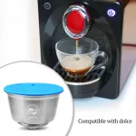 3pcs/6pcs Reused Coffee Capsule Reusable Coffee Filter Refillable Coffee Capsule Compatible Filter Pod For Dolce Gusto