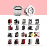 Icafilasstainless Steel Metal Reusable Coffee Capsule For Dolce Gusto Nespresso For Illy For Cafissimo