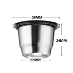 Silver Stainless Steel Refillable Reusable Coffee Capsule Pod For Nespresso Machine Coffee Maker Filter Coffeeware New 1pcs