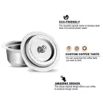 Upgraded Stainless Steel Vertuoline Coffee Capsule For Nespresso Gca1 Delonghi Env135 Coffee Filters Foil Lids