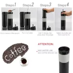 350ml Portable French Pressed Tea Bottle With Coffee Manual Grinder Coffee Filter Bottle Hand Press Maker For Car