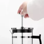Stainless Steel Glass Teapot Cafetiere French Coffee Tea Percolator Filter Press Plunger 350ml Manual Espresso Maker Pot
