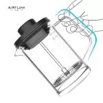 French Press Coffee Maker Tea Maker 304 Grade Stainless Steel Heat Borosilicate Glass Airflow Coffee 400ml