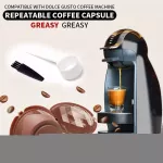 5 Pcs Reusable Coffee Capsule Filter Cup Refillable Caps Spoon Filter Baskets Pod Soft Taste