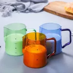 High Borosilicate Heat-Resistant Glass Coffee Cup for Drinking Milk Tea Fruice Coffee Latte Espresso