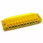 Hohner Harmonic Key C 10 channel HAPPY COLOR HARP - Yellow Harmonica Key C, Mount Oce