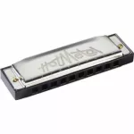 Hohner Harmonic Hot Metal / 10, G Harmonica Key Gay, Mount Ice + Free Case & Online Course