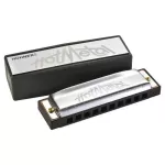 Hohner Hot Metal Harmonic Key F 10 channel Harmonica Key F, Mount Ice + Free Case & Online