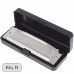 Hohner Harmonic Key D Model Silver Star / 10 Harmonica Key D, Mountain Key D + Free Case