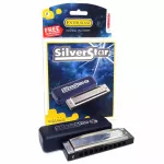 Hohner Harmonic Key F Model Silver Star Harmonica Key F, Mount Academy F + Free Case & Online
