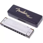 Fender® Blues Deluxe Harmonic Key E / 10 Blues Deluxe Harmonica Key E + Free Case