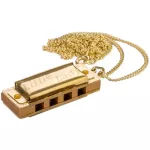 Hohner Little Lady Gold Plate ฮาร์โมนิก้า คีย์ C / 4 ช่อง เคลือบทอง 14K พร้อมสร้อยแขวนคอ + ฟรีกล่องของขวัญ ** Made in Germany **