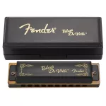 Fender® Blues Deville Harmonica Harmonica Key A / 10 Channel + Free Case & towels