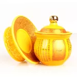 Ancient Sacred Lotus Holy Water Cup Bright-Coloured Yellow Red Dragon Empaistic Pure Water Cup Set  Supplier