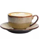 Fun Fervent European Glazed Starry Ceramic Coffee Cup Kabucino Latte Fancy Coffee Latte Art Cup And Saucer Set Coffee Cup Set
